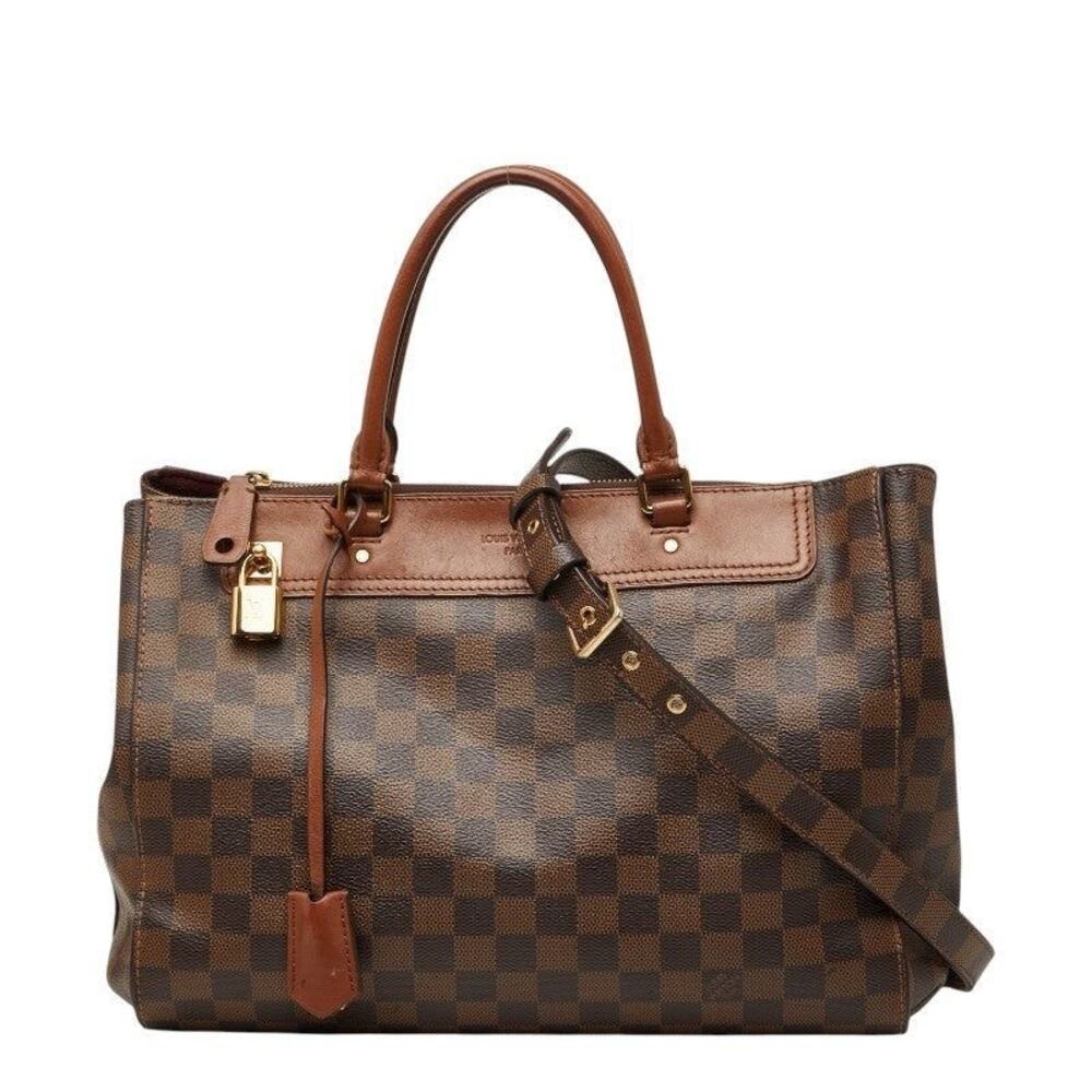 Louis Vuitton Damier Ebene Greenwich Handbag Brown